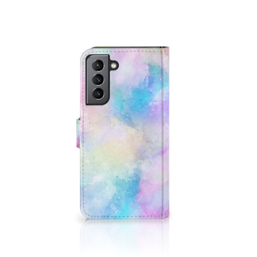 Hoesje Samsung Galaxy S21 FE Watercolor Light met pastelkleuren en unieke watercolorprint.