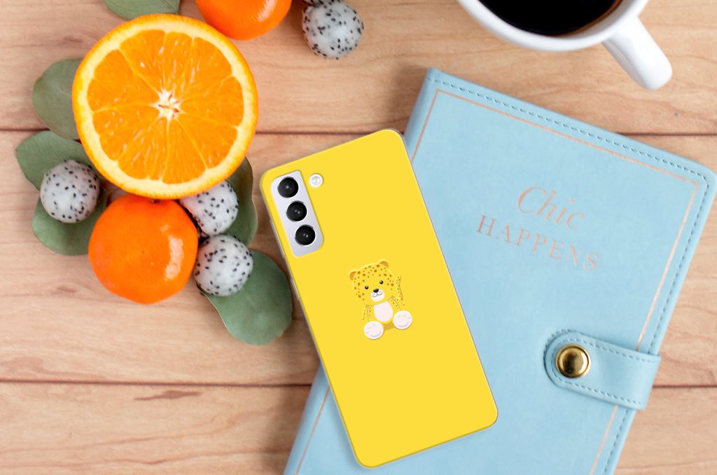 Samsung Galaxy S21 Plus Telefoonhoesje met Naam Baby Leopard B2C Telecom