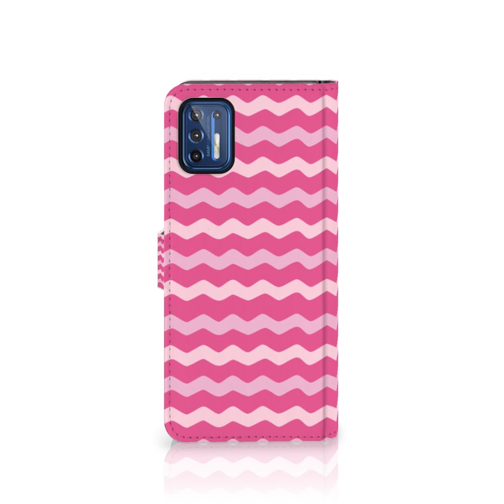Motorola Moto G9 Plus Telefoon Hoesje Waves Pink
