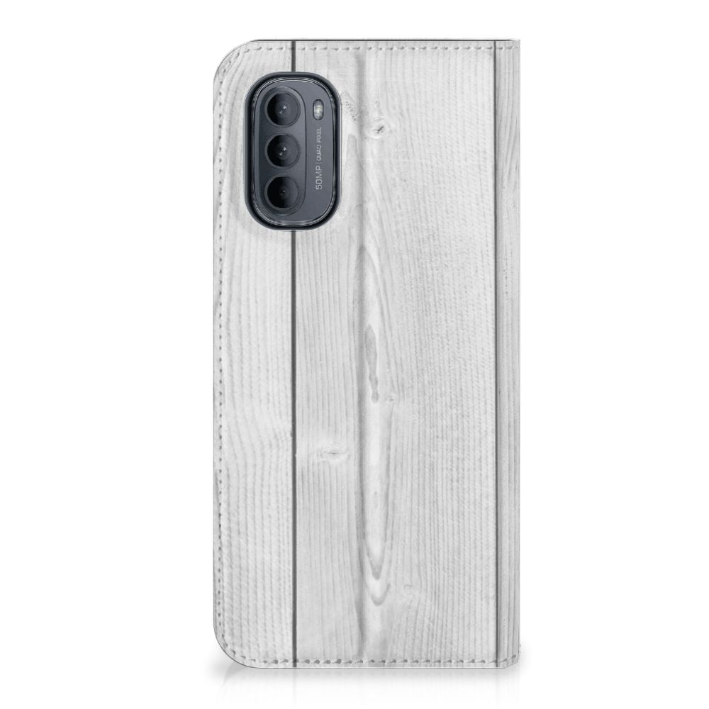 Motorola Moto G31 | G41 Book Wallet Case White Wood - B2C Telecom