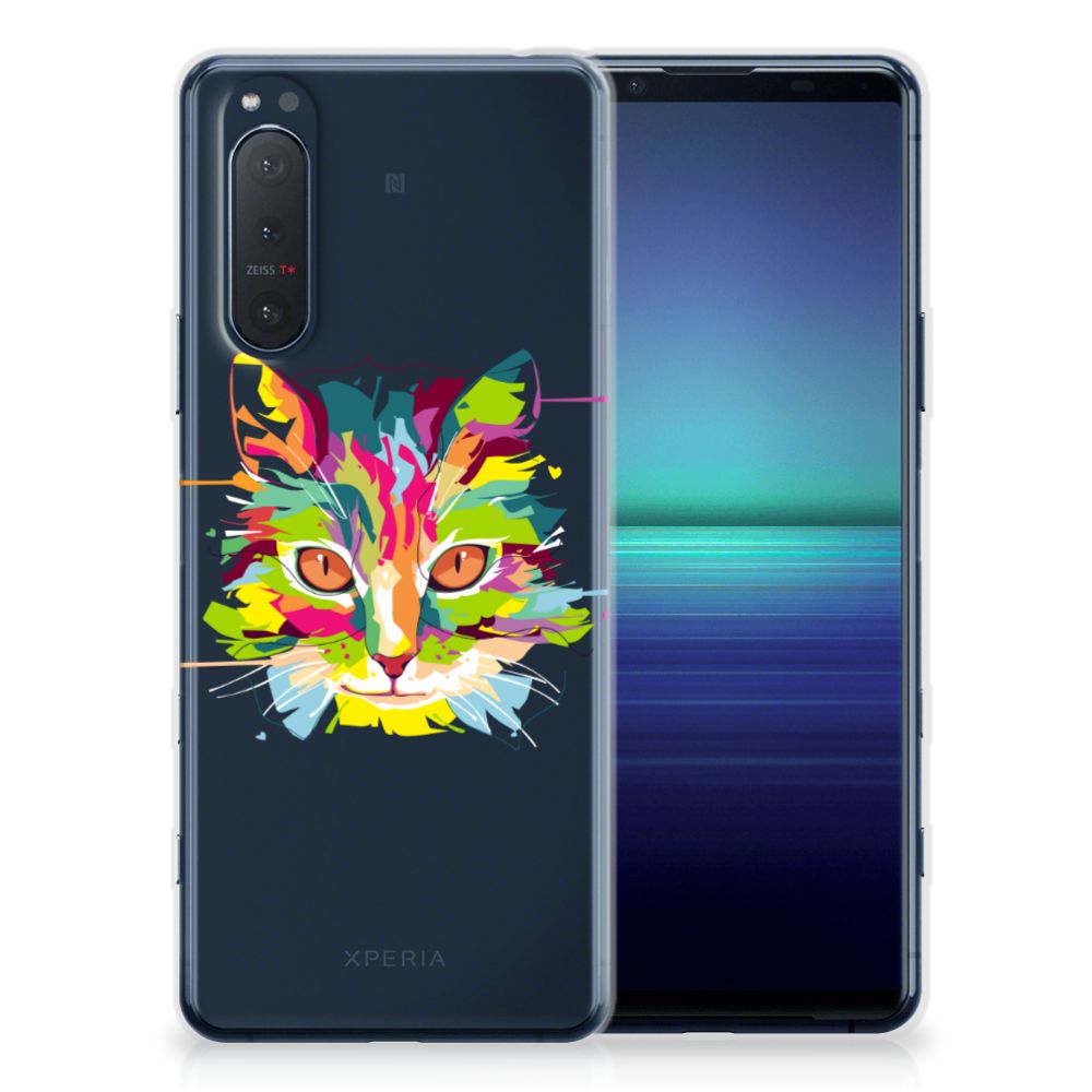 Sony Xperia 5II Telefoonhoesje met Naam Cat Color B2C Telecom