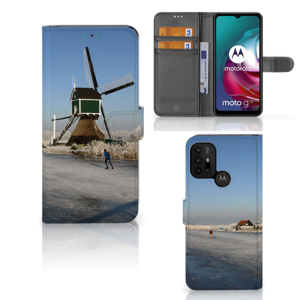 Motorola Moto G10 | G20 | G30 Flip Cover Schaatsers