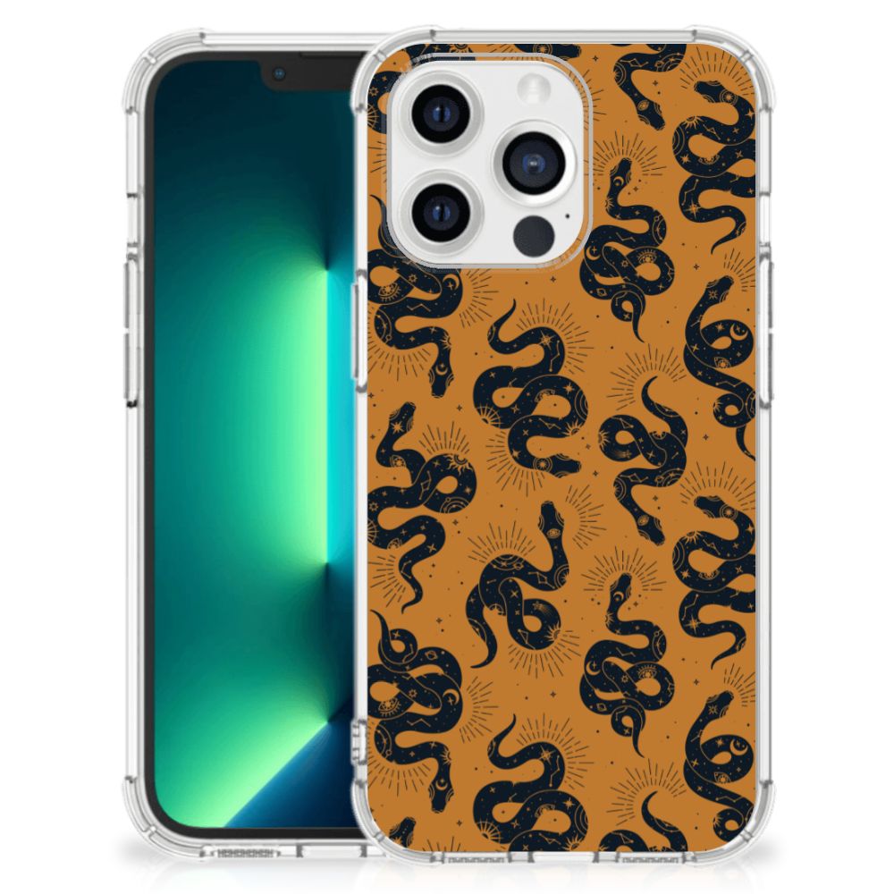 Case Anti-shock voor iPhone 13 Pro Max Snakes met slangenpatroon, stijlvol en uniek voor jouw telefoon.