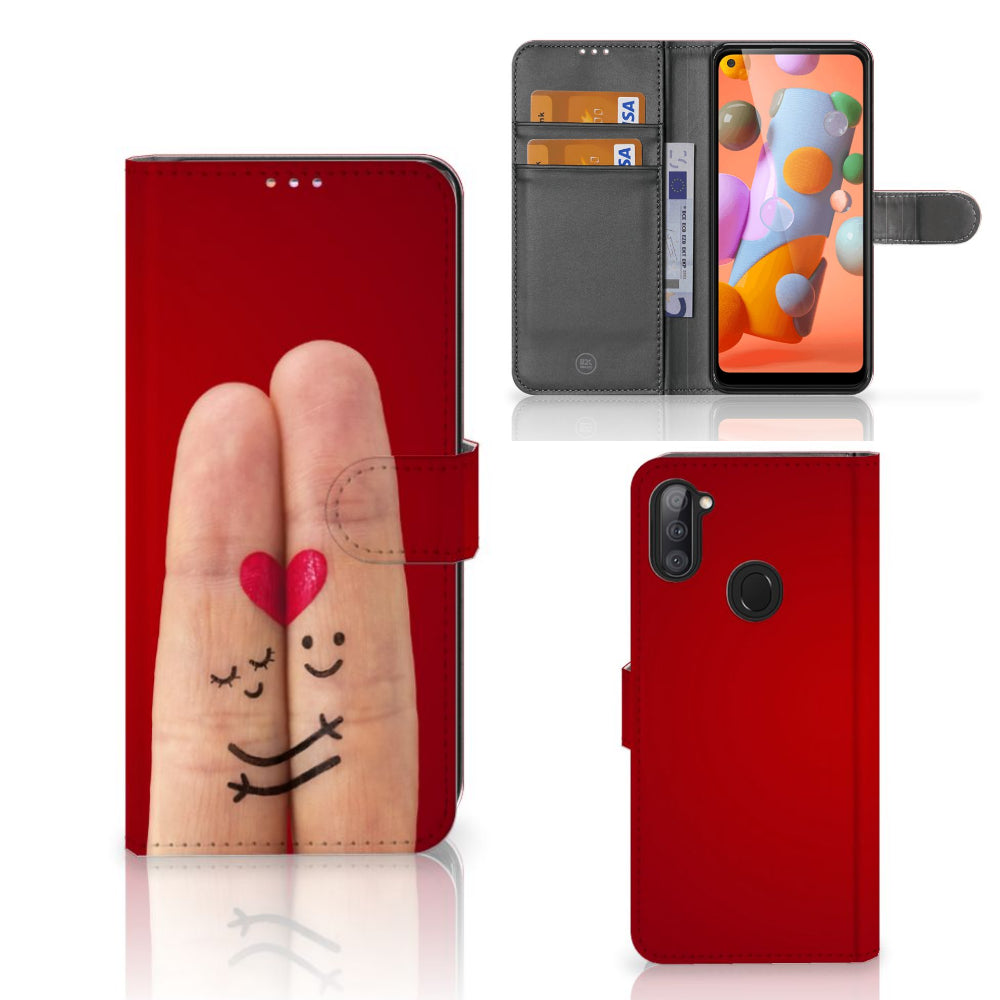 Samsung Galaxy M11 | A11 Wallet Case met Pasjes Liefde - Origineel Romantisch Cadeau