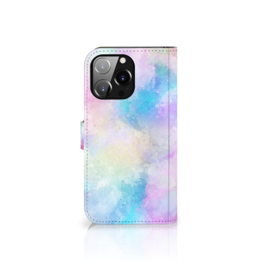 Hoesje iPhone 14 Pro Max Watercolor Light met pastelkleuren en uniek ontwerp.