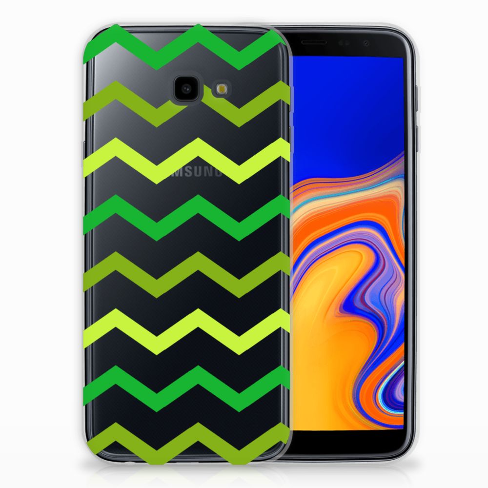 Samsung Galaxy J4 Plus (2018) TPU bumper Zigzag Groen
