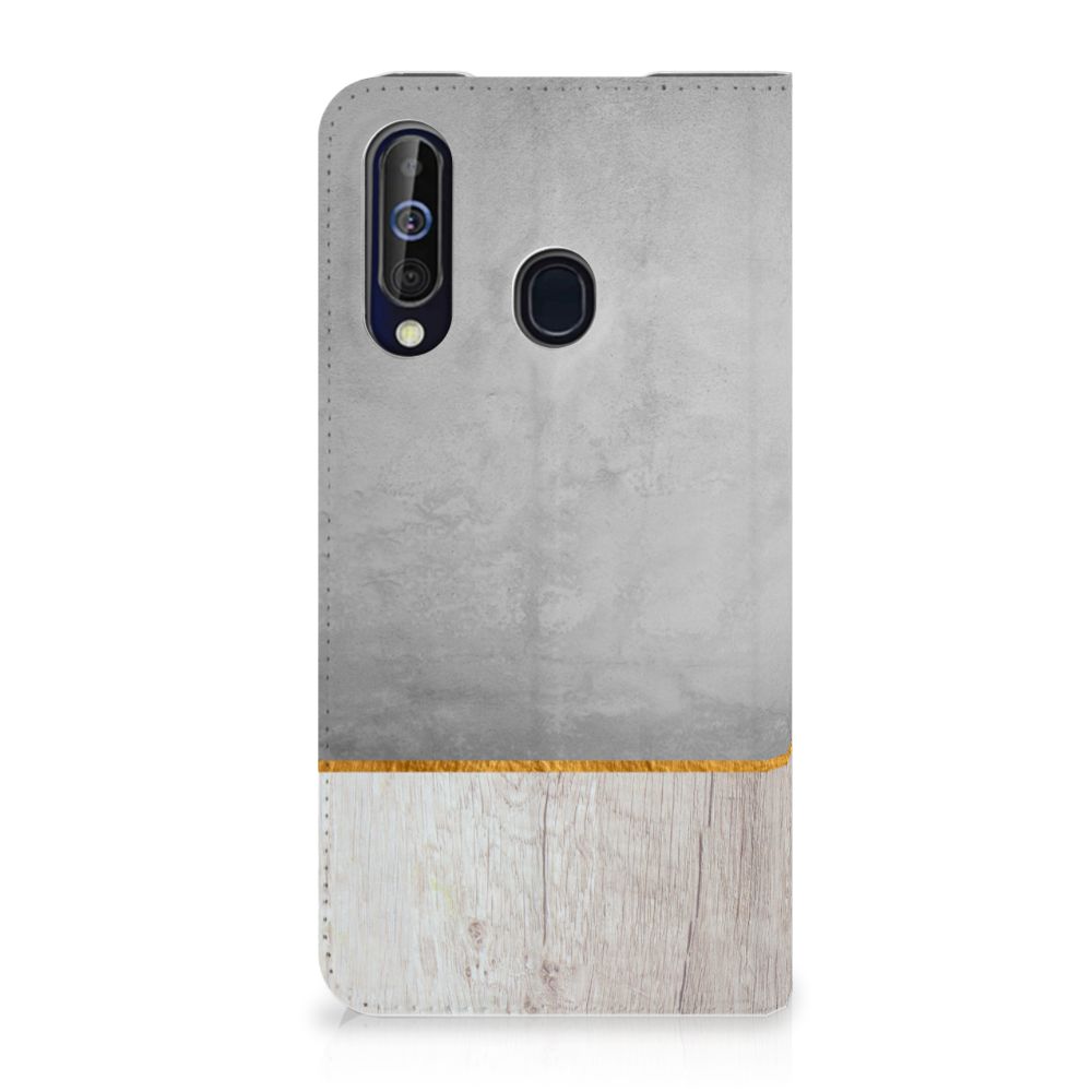 Samsung Galaxy A60 Book Wallet Case Wood Concrete