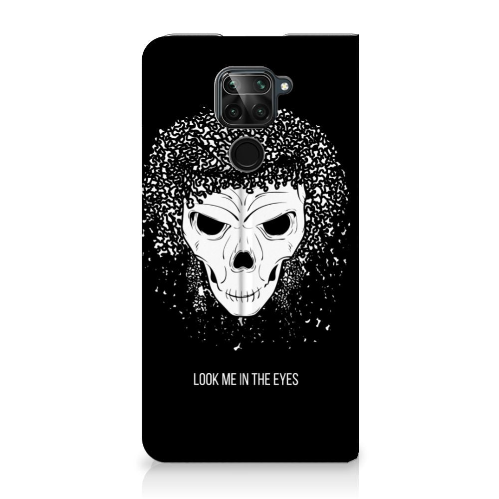 Mobiel BookCase Xiaomi Redmi Note 9 Skull Hair - B2C Telecom
