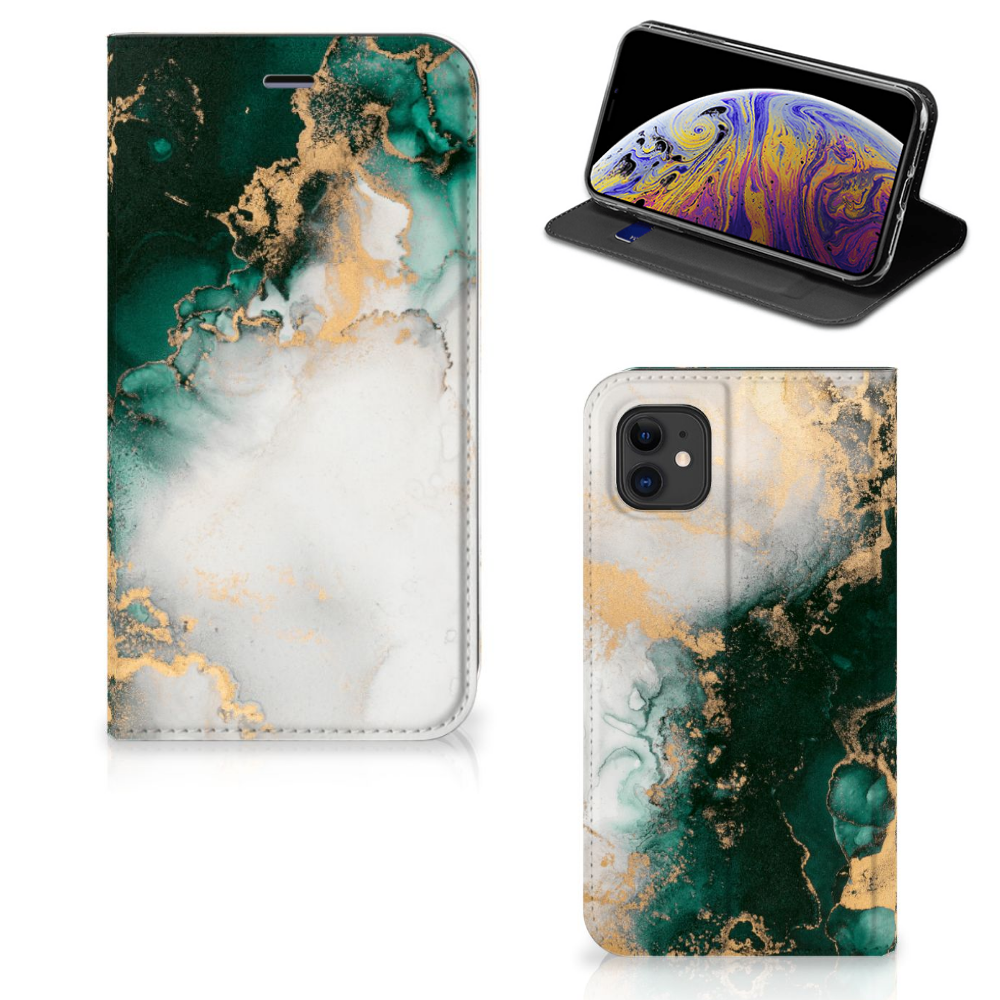 Standcase voor Apple iPhone 11 Marmer Groen - B2C Telecom