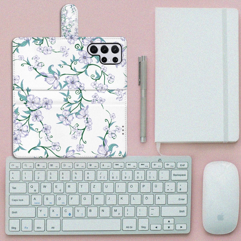 Samsung Galaxy S22 Ultra Uniek Hoesje Blossom White