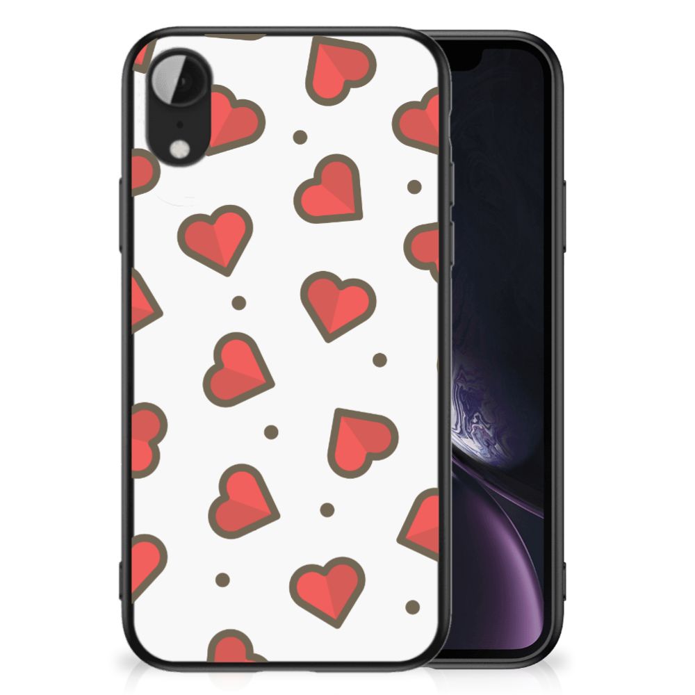 Apple iPhone XR Back Case Hearts
