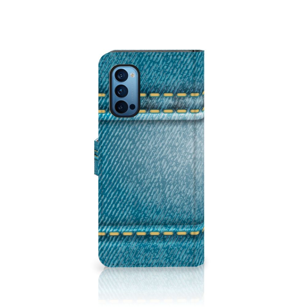 OPPO Reno 4 Pro 5G Wallet Case met Pasjes Jeans