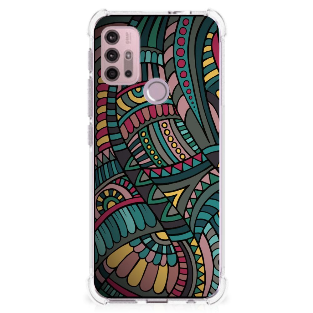 Motorola Moto G30 | G20 | G10 Doorzichtige Silicone Hoesje Aztec