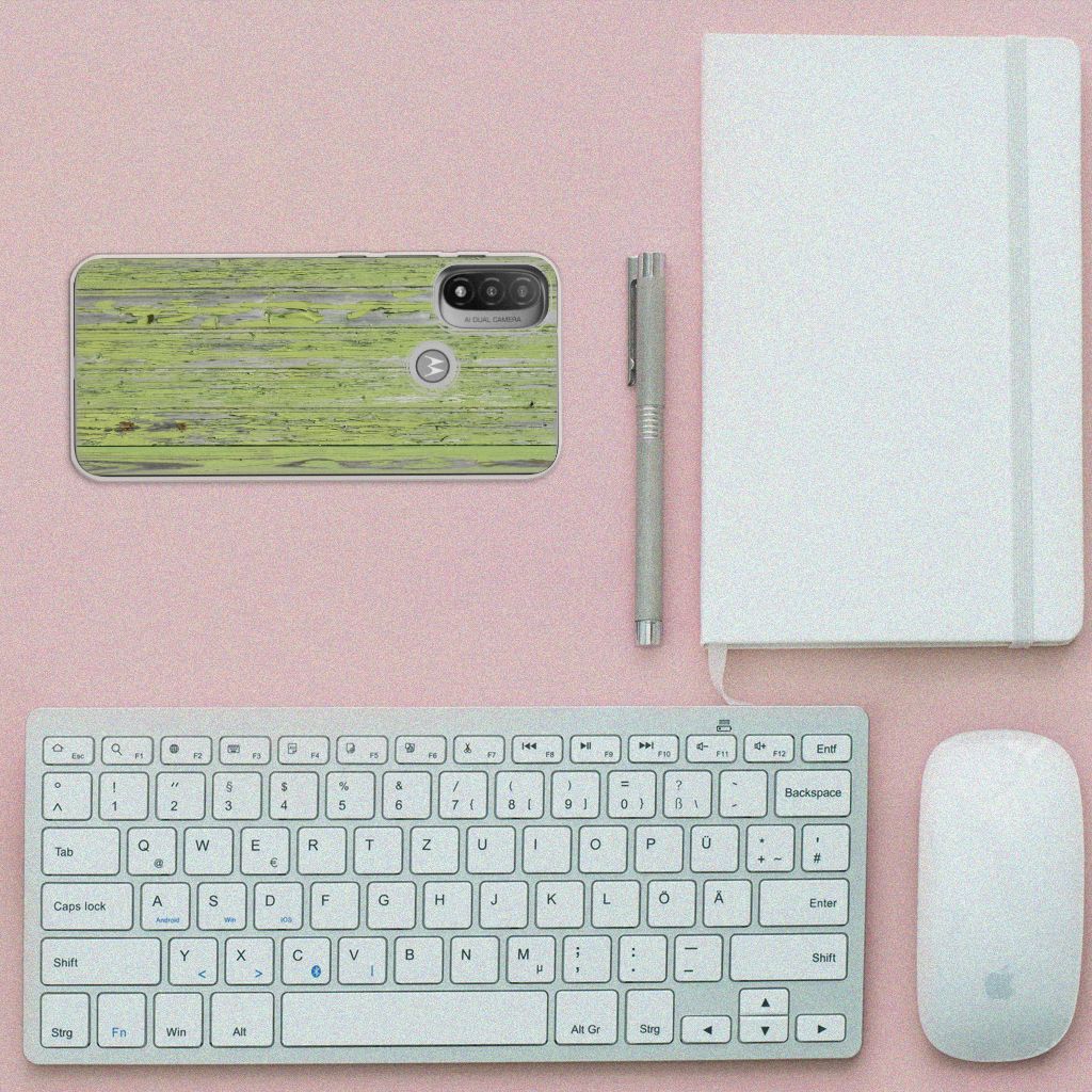 Motorola Moto E20 | E40 Bumper Hoesje Green Wood