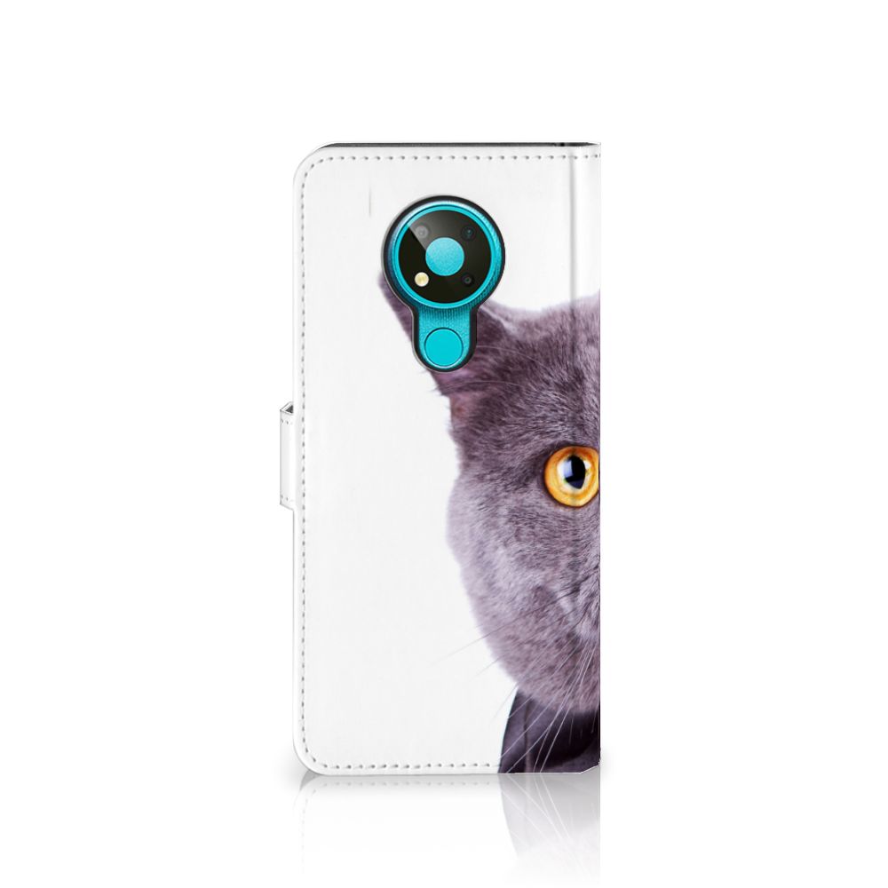 Nokia 3.4 Telefoonhoesje met Pasjes Kat