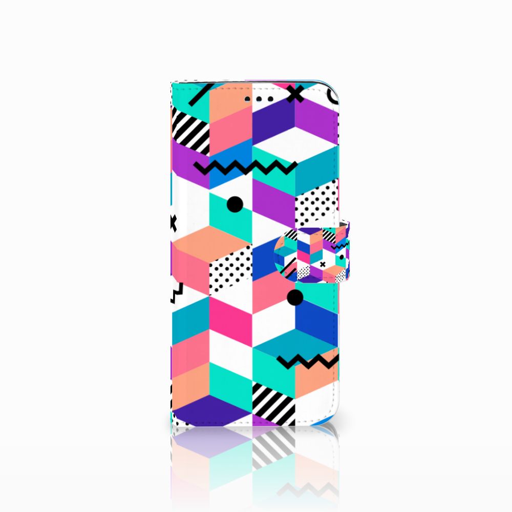 Samsung Galaxy S9 Plus Book Case Blokken Kleurrijk