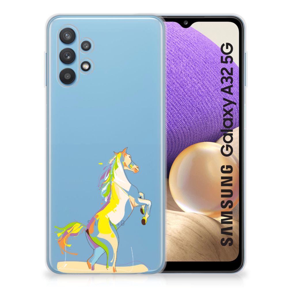 Samsung Galaxy A32 5G Telefoonhoesje met Naam Horse Color B2C Telecom