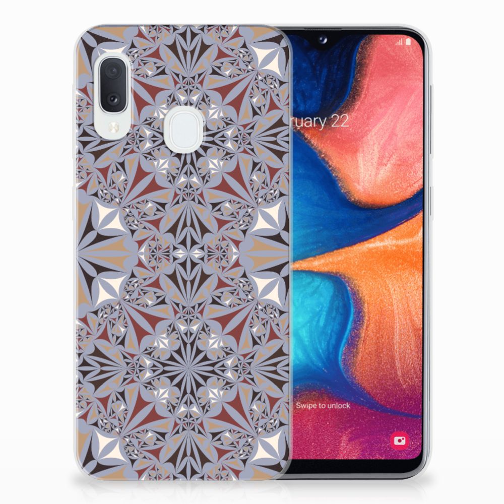 Samsung Galaxy A20e TPU Siliconen Hoesje Flower Tiles