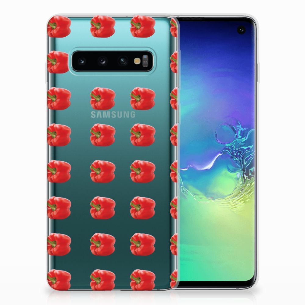 Samsung Galaxy S10 Siliconen Case Paprika Red