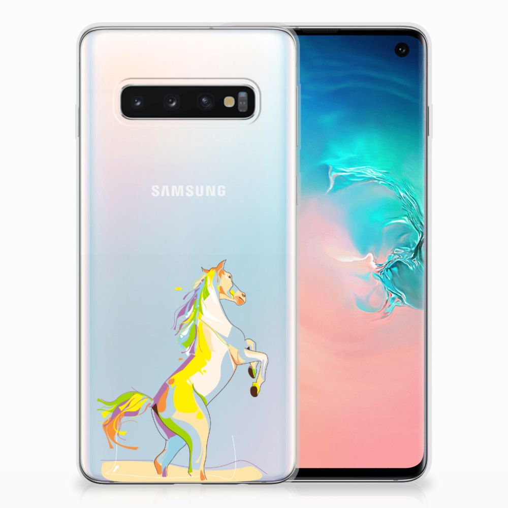 Samsung Galaxy S10 Telefoonhoesje met Naam Horse Color