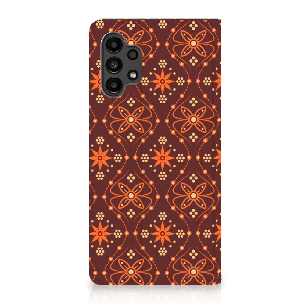 Samsung Galaxy A13 (4G) Hoesje met Magneet Batik Brown - B2C Telecom
