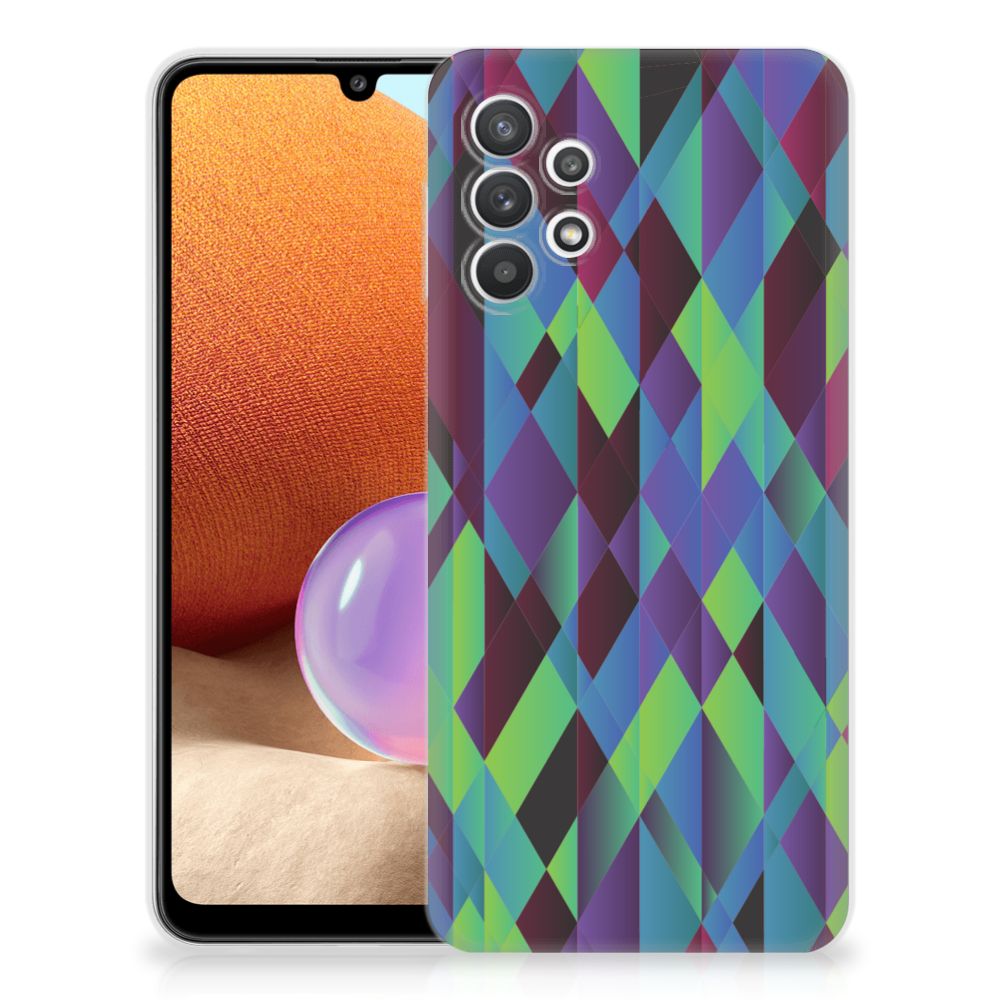 Samsung Galaxy A32 4G | A32 5G Enterprise Editie TPU Hoesje Abstract Green Blue B2C Telecom