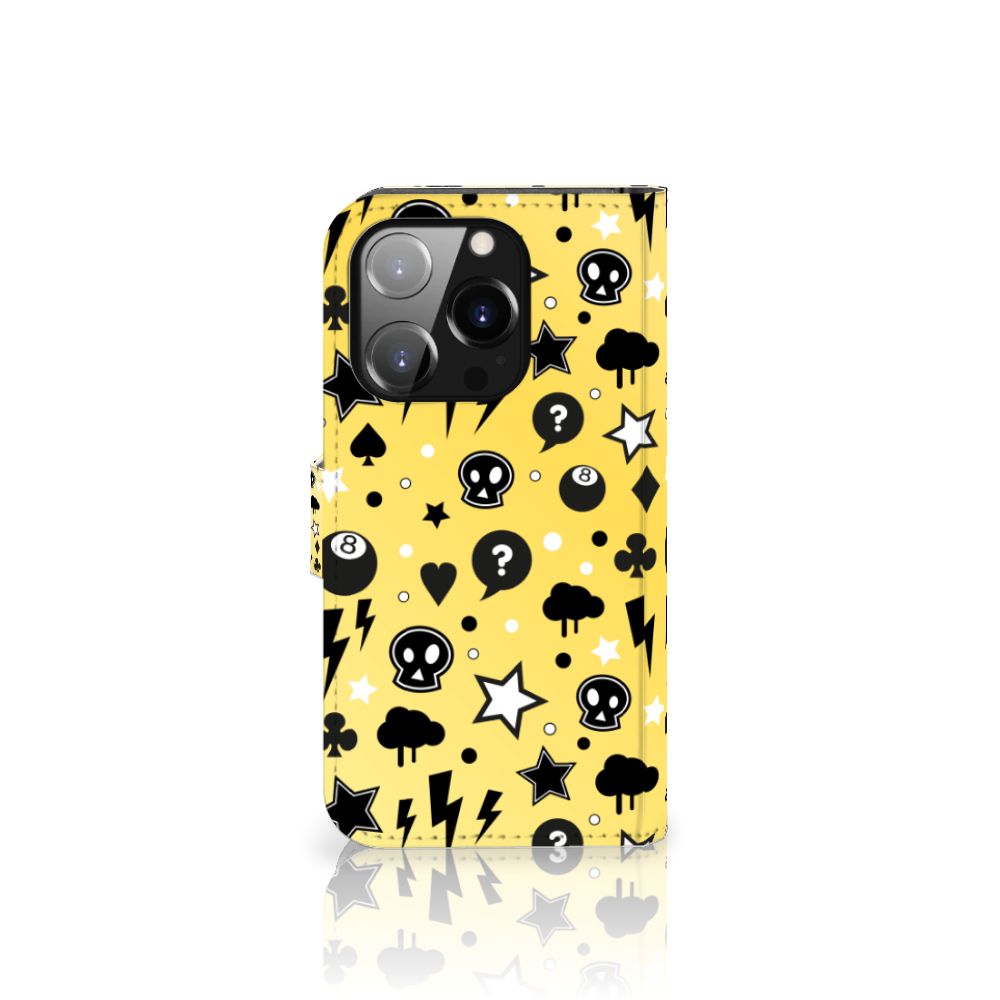Telefoonhoesje met Naam iPhone 14 Pro Punk Geel
