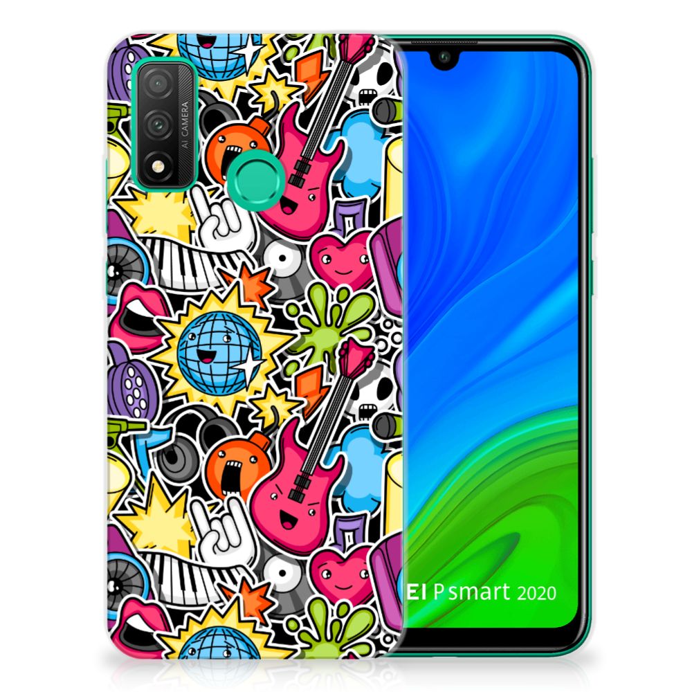 Huawei P Smart 2020 Silicone Back Cover Punk Rock