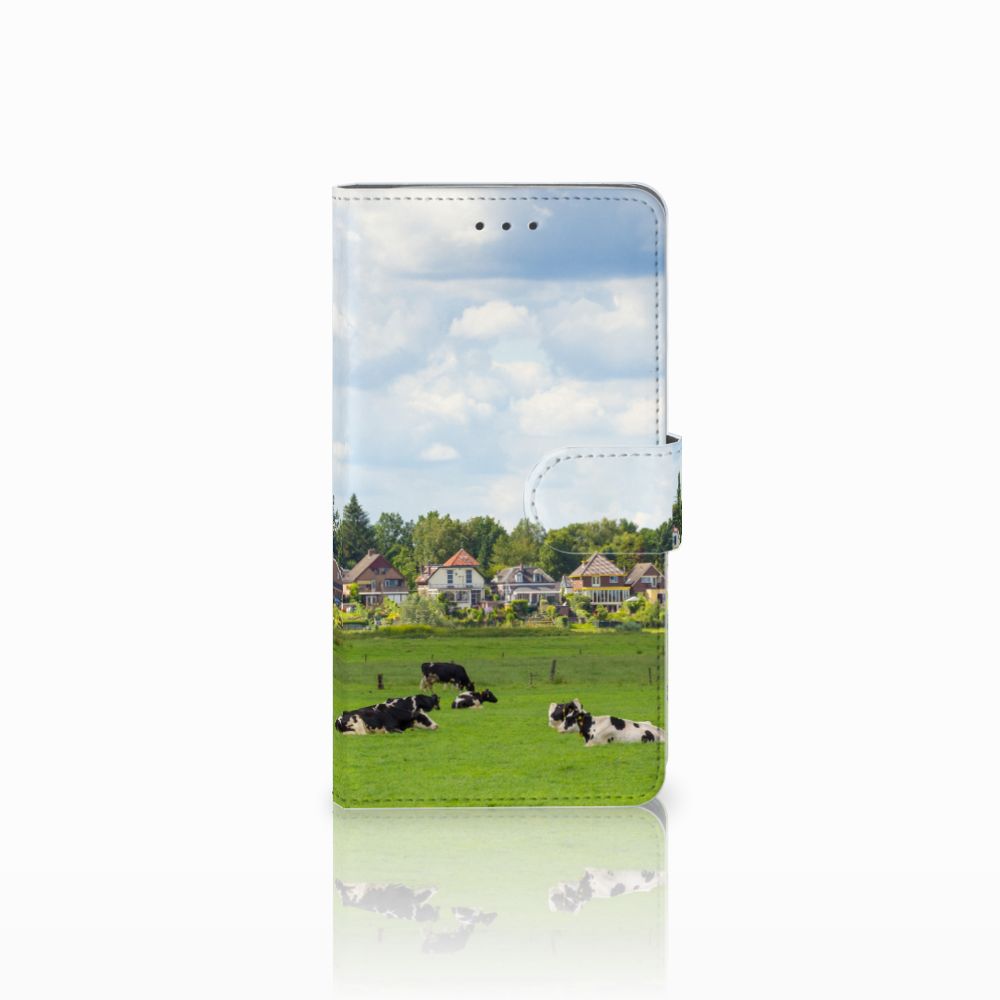 Samsung Galaxy J7 2016 Telefoonhoesje met Pasjes Koeien