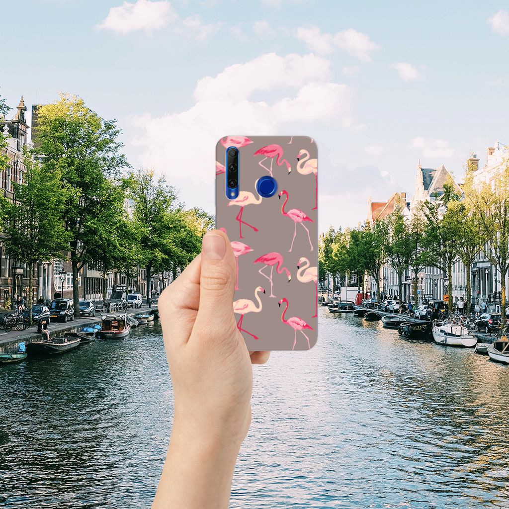 Honor 20 Lite TPU Hoesje Flamingo