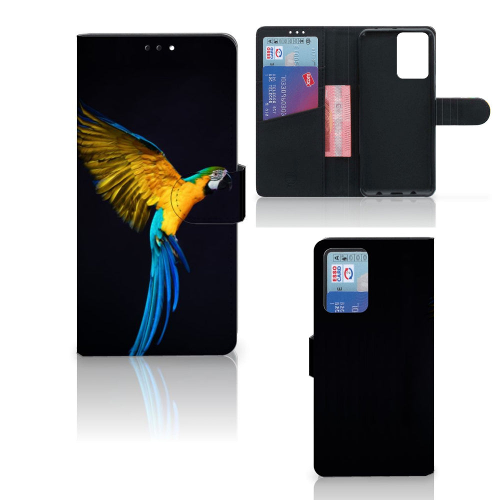 Xiaomi Redmi Note 10 Pro Telefoonhoesje met Pasjes Papegaai