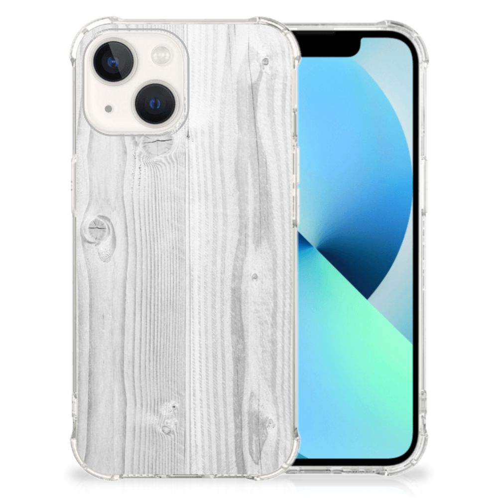 iPhone 13 Stevig Telefoonhoesje White Wood B2C Telecom