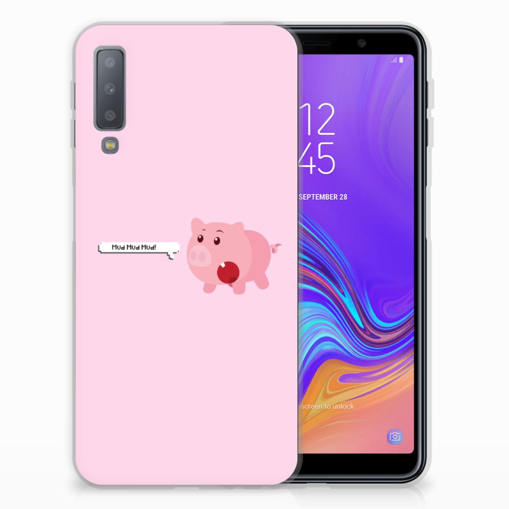 Samsung Galaxy A7 (2018) Telefoonhoesje met Naam Pig Mud