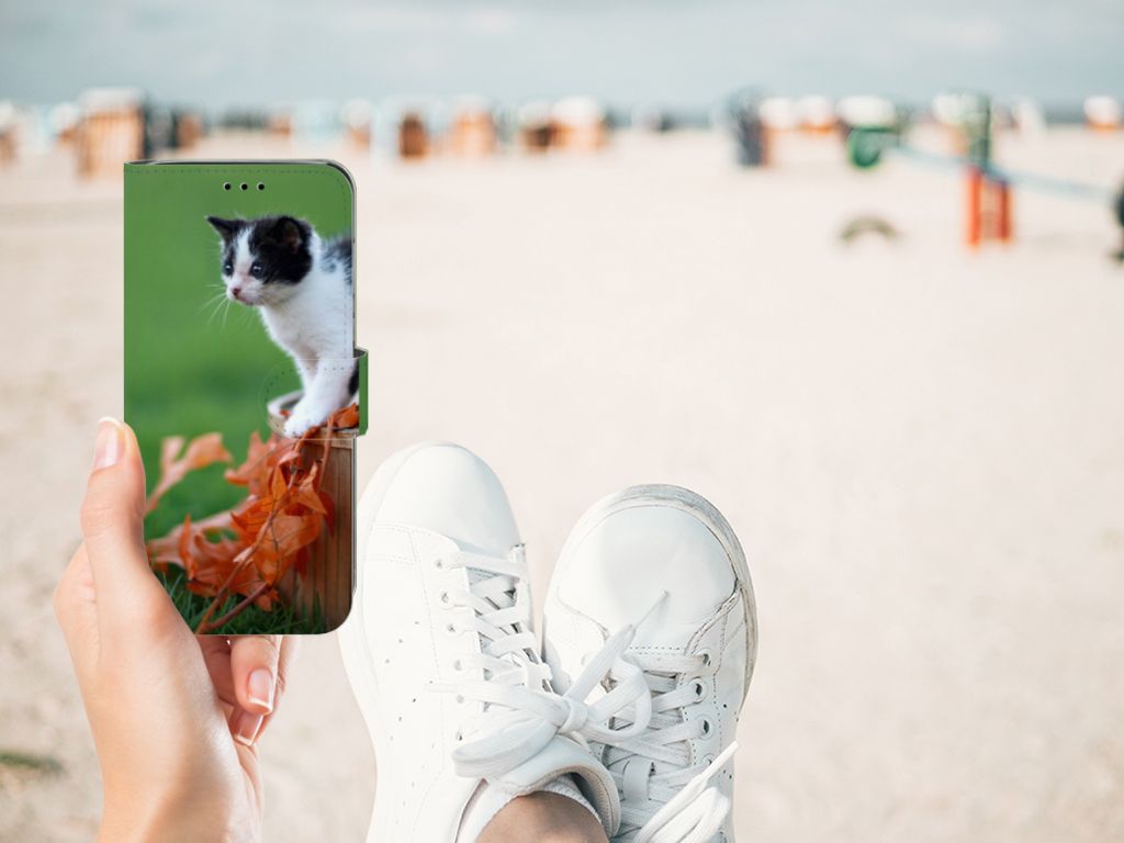 Huawei P20 Lite Telefoonhoesje met Pasjes Kitten