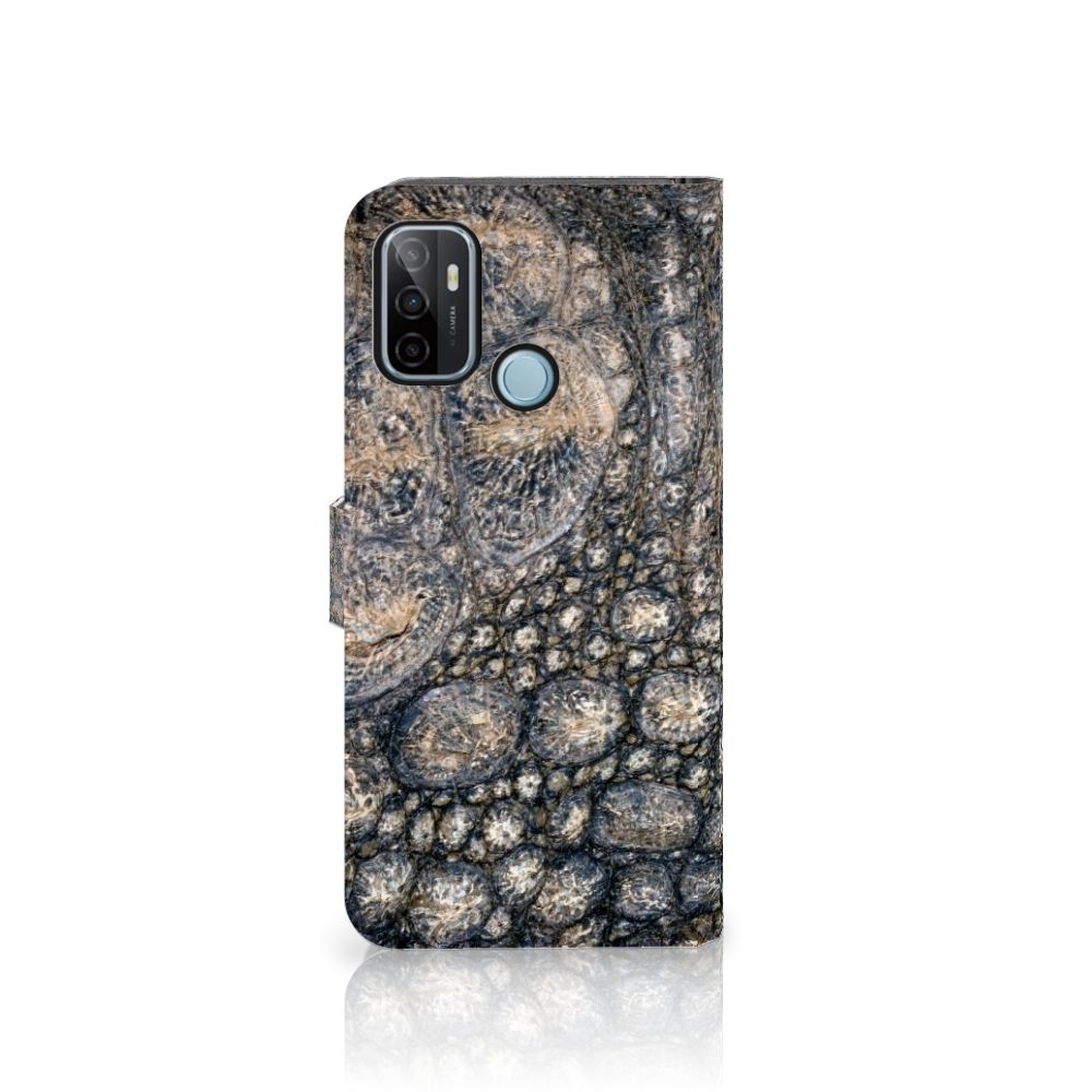 OPPO A53 | OPPO A53s Telefoonhoesje met Pasjes Krokodillenprint