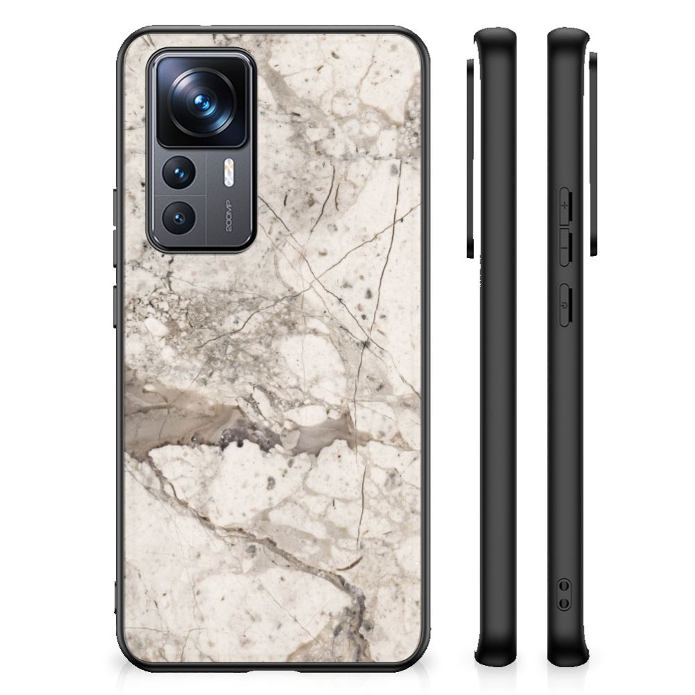 Xiaomi 12T | 12T Pro Marmeren Print Telefoonhoesje Marmer Beige