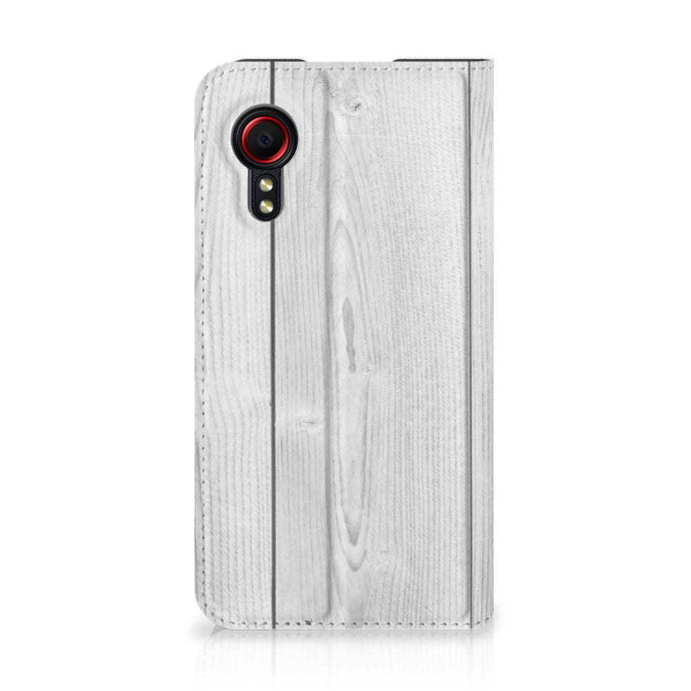 Samsung Galaxy Xcover 5 Book Wallet Case White Wood - B2C Telecom