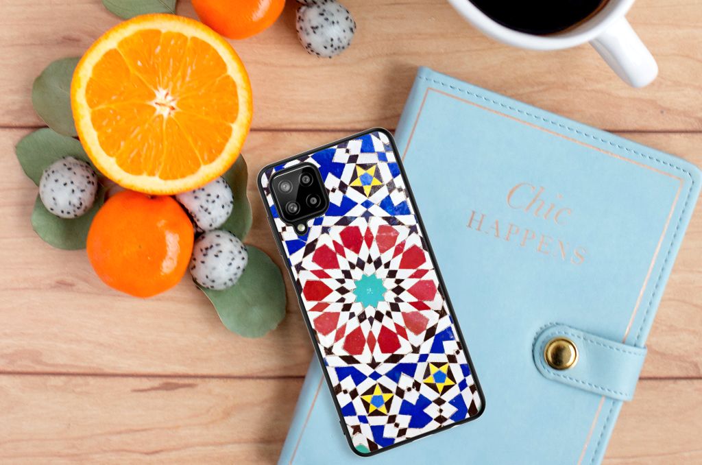 Samsung Galaxy A12 Marmeren Print Telefoonhoesje Mozaïek B2C Telecom