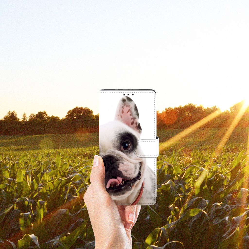 Motorola Edge 20 Lite Telefoonhoesje met Pasjes Franse Bulldog