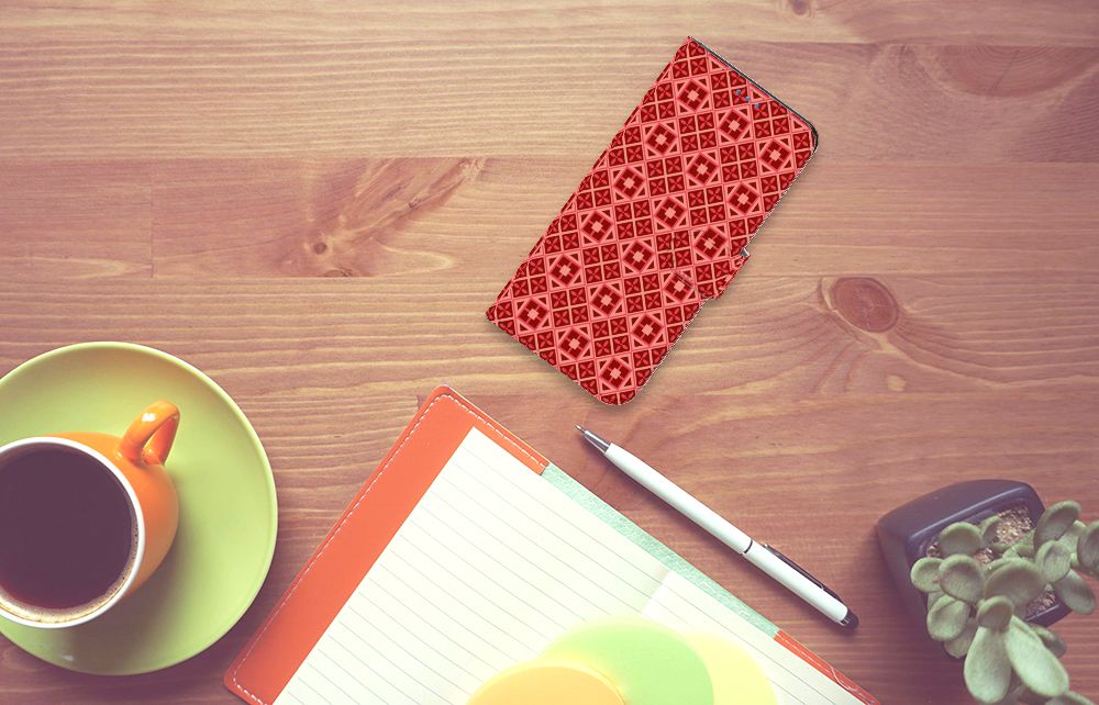 Motorola Moto E32 | Moto E32s Telefoon Hoesje Batik Rood
