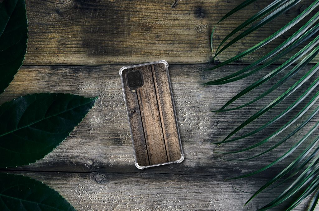 Samsung Galaxy A12 Stevig Telefoonhoesje Steigerhout