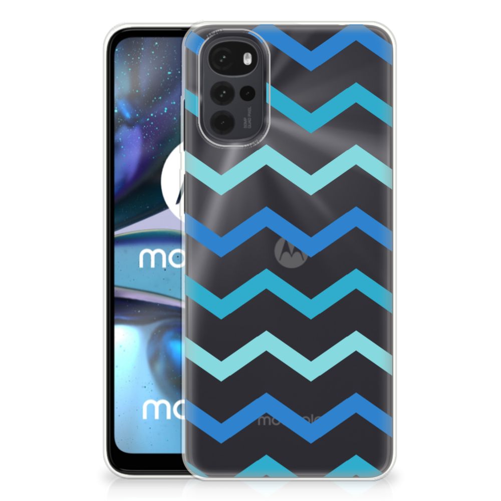 Motorola Moto G22 TPU bumper Zigzag Blauw B2C Telecom
