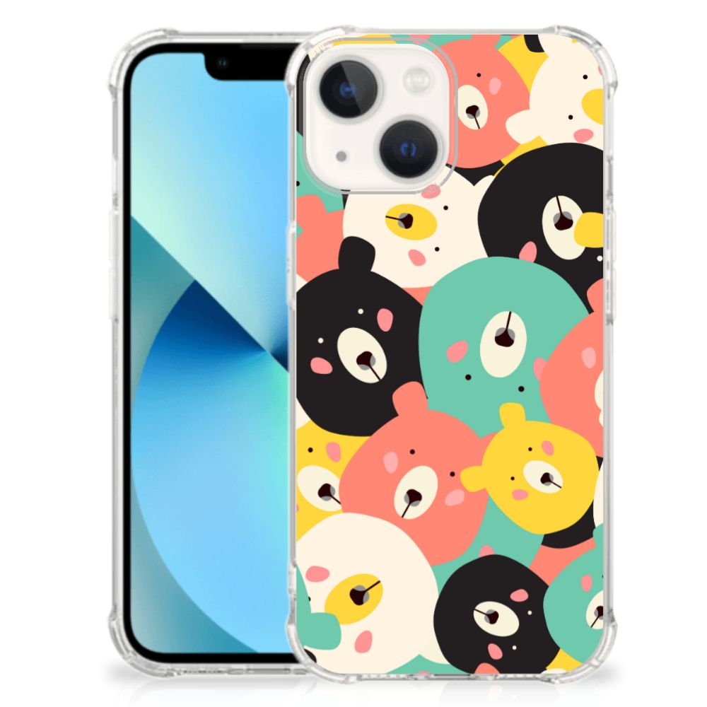 iPhone 13 mini Stevig Bumper Hoesje Bears - B2C Telecom