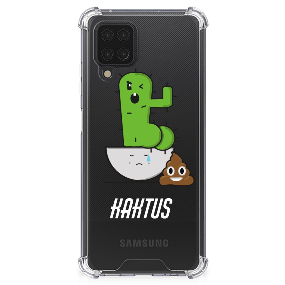 Samsung Galaxy A12 Stevig Bumper Hoesje Cactus Poo