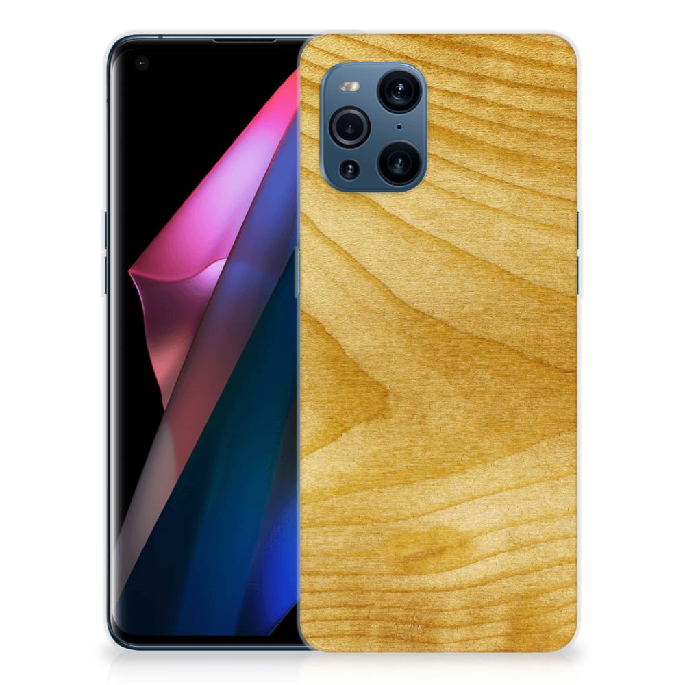 OPPO Find X3 | X3 Pro Bumper Hoesje Licht Hout