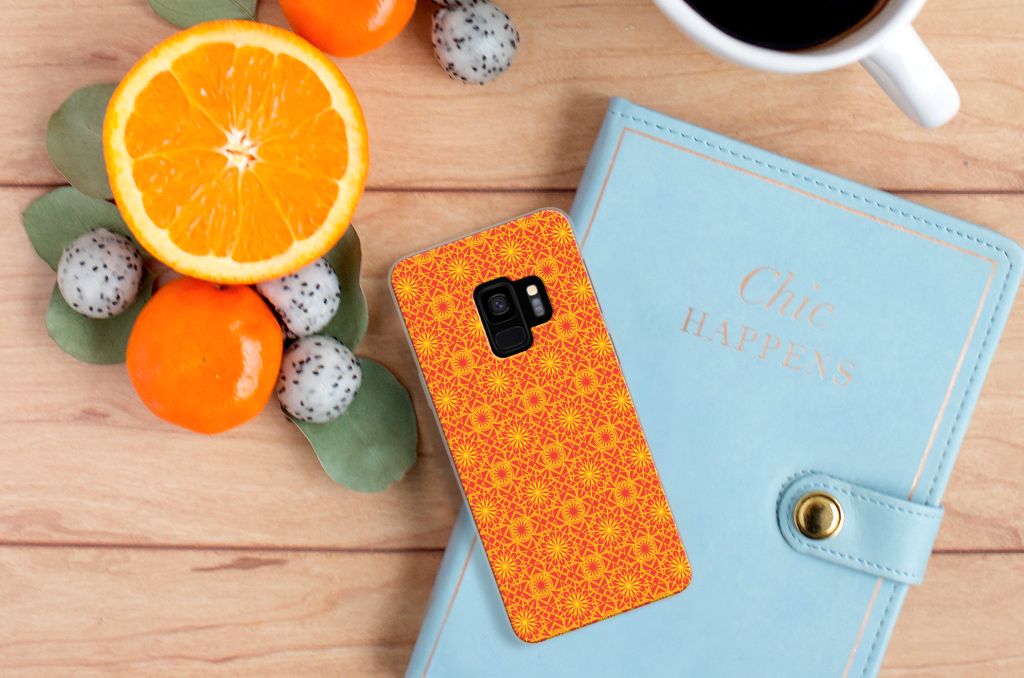 Samsung Galaxy S9 TPU bumper Batik Oranje