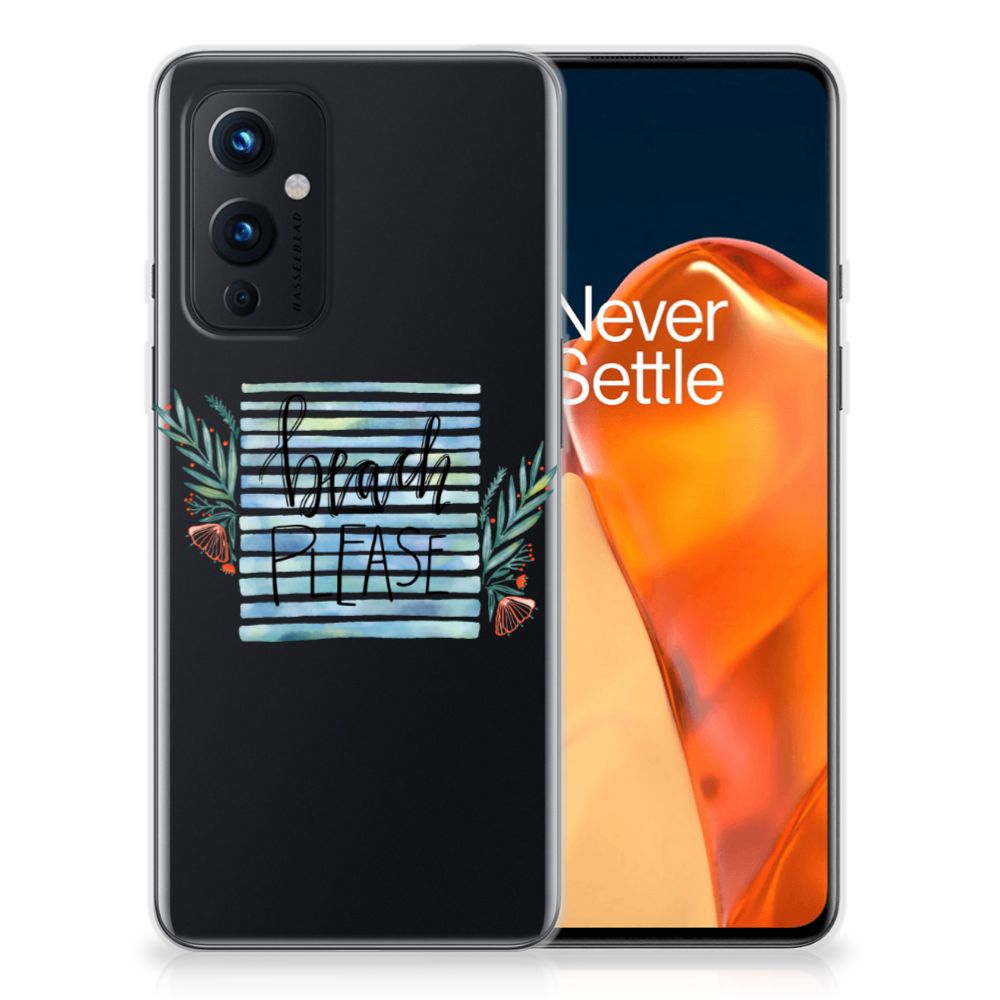 OnePlus 9 Telefoonhoesje met Naam Boho Beach