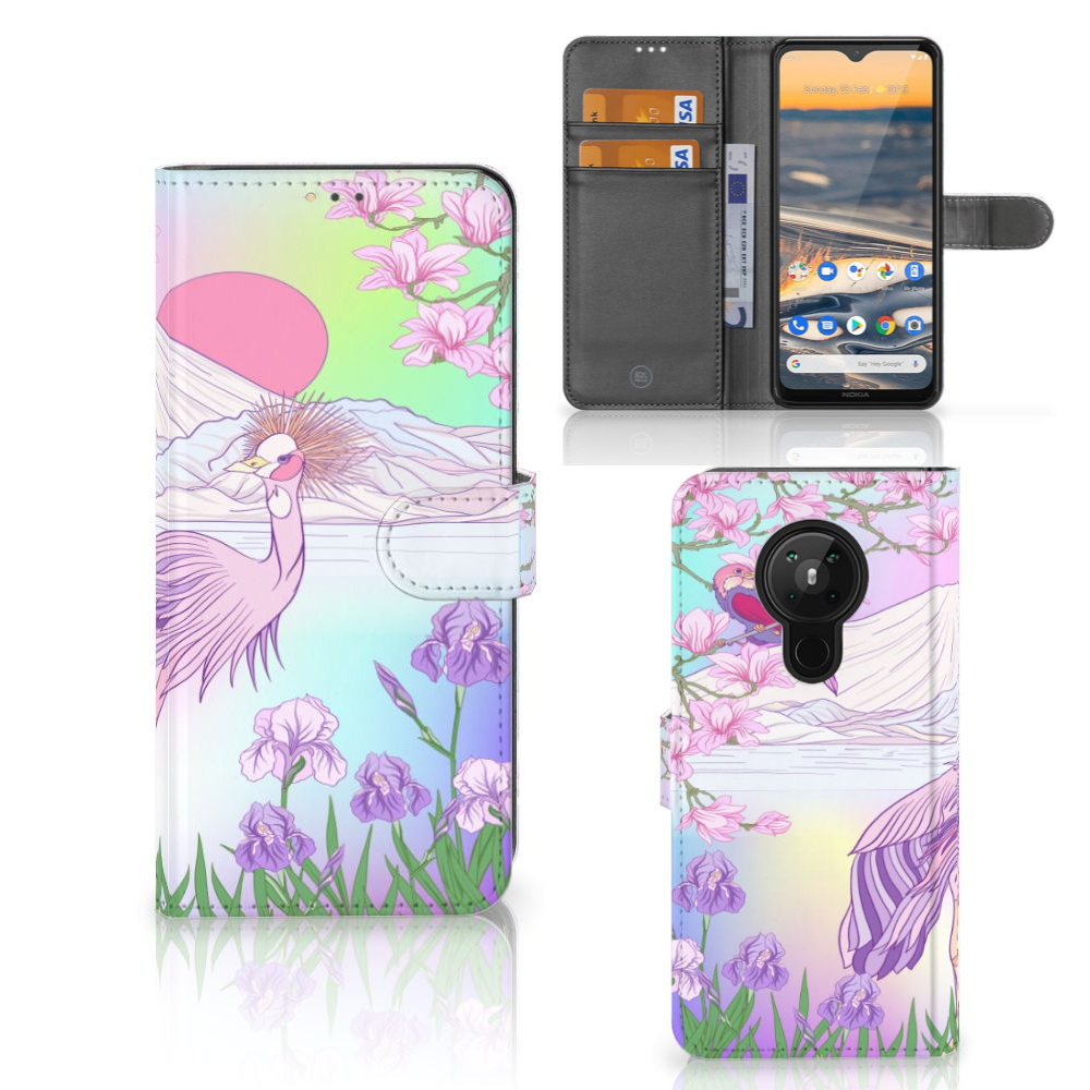 Nokia 5.3 Telefoonhoesje met Pasjes Bird