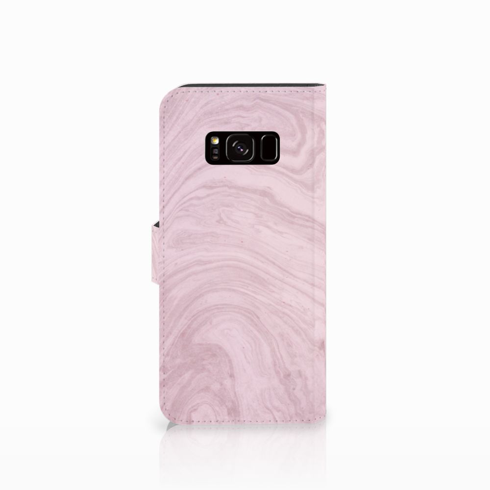 Samsung Galaxy S8 Bookcase Marble Pink - Origineel Cadeau Vriendin