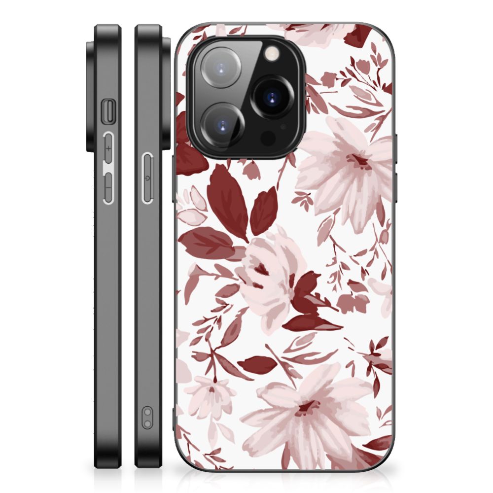 Kleurrijke Telefoonhoesje iPhone 14 Pro Watercolor Flowers